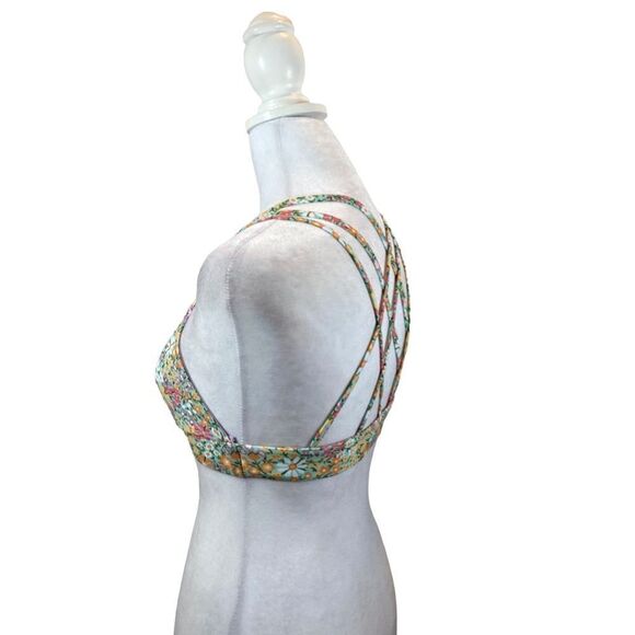 Kulani Kinis Brand Floral Triple Straps Bikini Top Size Small - Picture 6 of 9